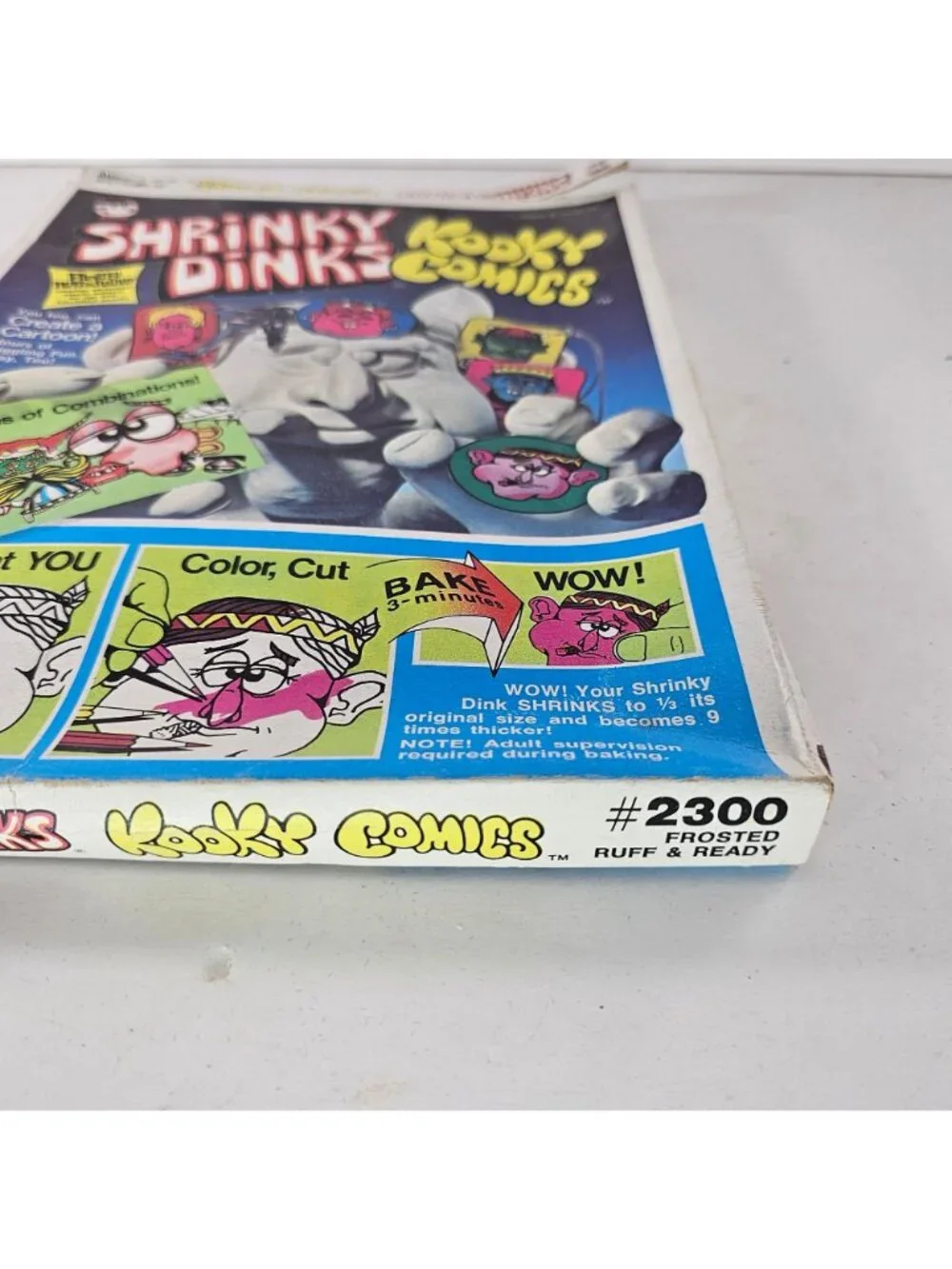 Shrinky Dinks Kooky Comics Kit #2300 Frosted Ruff & Ready Sheets and Box ONLY